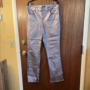 Express Metallic Silver Skyscraper Denim SZ 12R